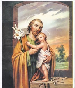 St Joseph en die Jesuskind A4 grootte