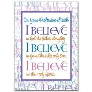 Profession of Faith Card - Welkom by die Katolieke Kerk