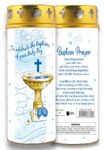 Baptism Candle for a Boy