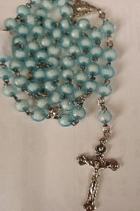 Pale blue rosary