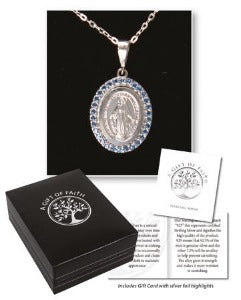 Halsband Sterling Silwer met Wonderbaarlike Medalje