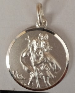 St Christopher Sterling Silver 24mm Medal