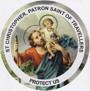 Car License Disc Sticker St Christopher