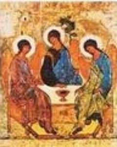 St Andrei Rublev's Holy Trinity Icon  A4 size